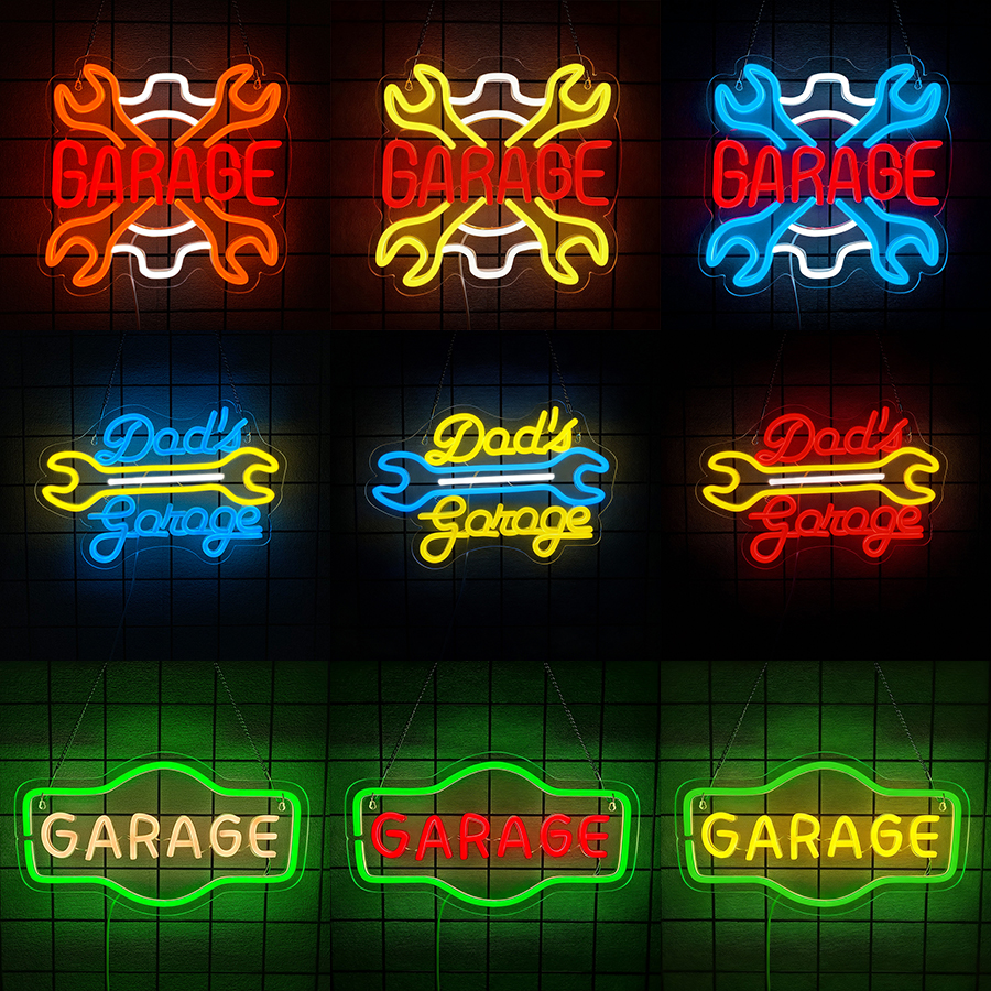 Auto Repair Shop Signs - Garage Neon Sign for Wall Decor
