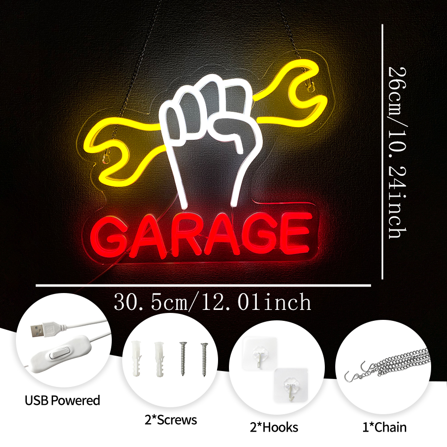 Garage Led Neon Sign, Wrench T - Auto Repair Shop Signs recensie en prijs
