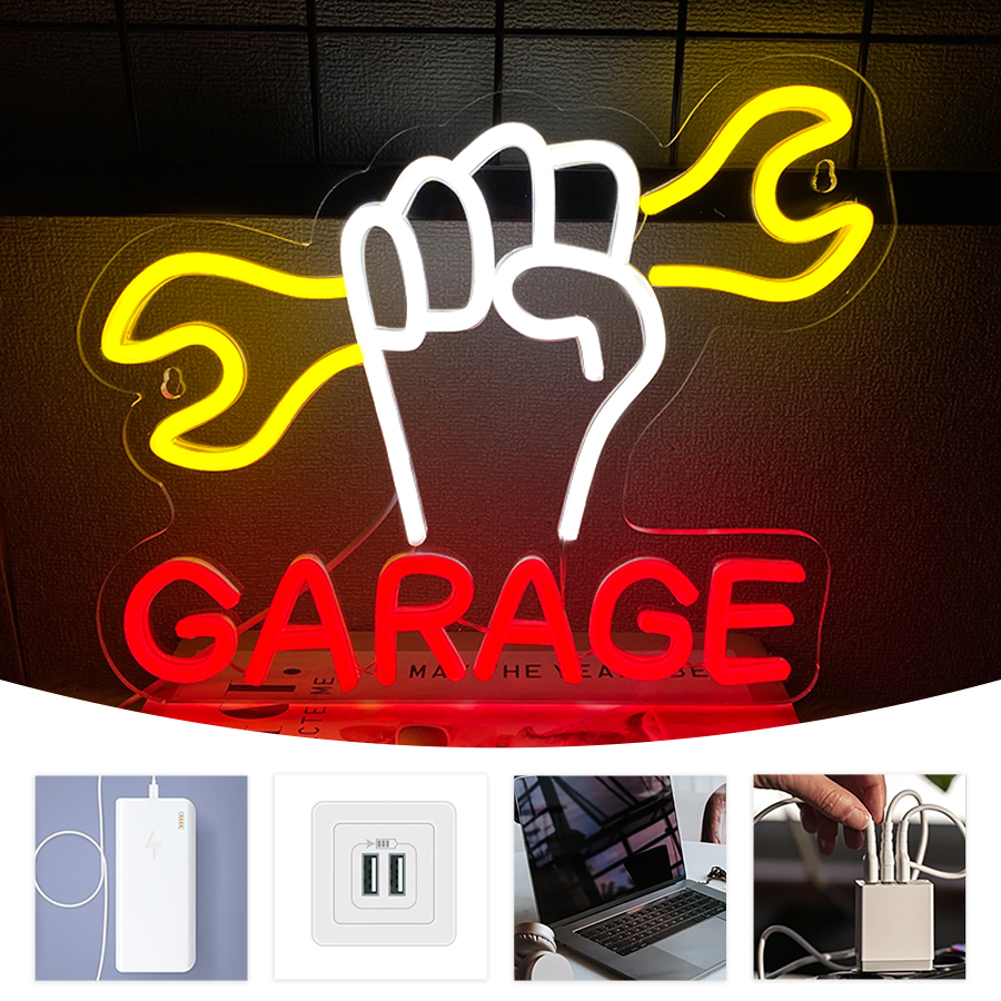 Garage Led Neon Sign, Wrench T - Auto Repair Shop Signs recensie en prijs