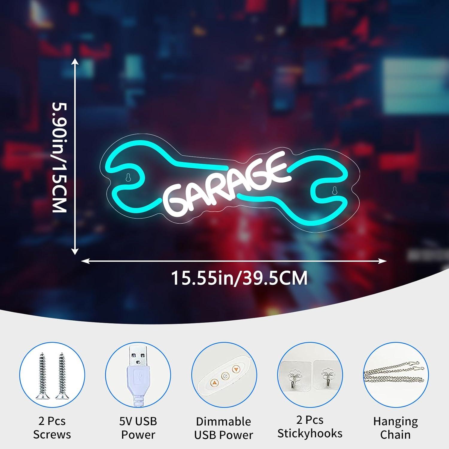 Garage Neon Sign USB Powered L - Auto Repair Shop Signs recensie en prijs