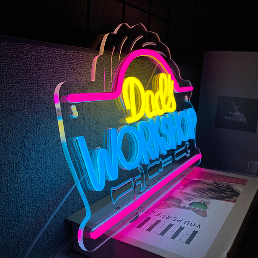 Dad'S Workshop Neon Sign For W - Auto Repair Shop Signs recensie en prijs