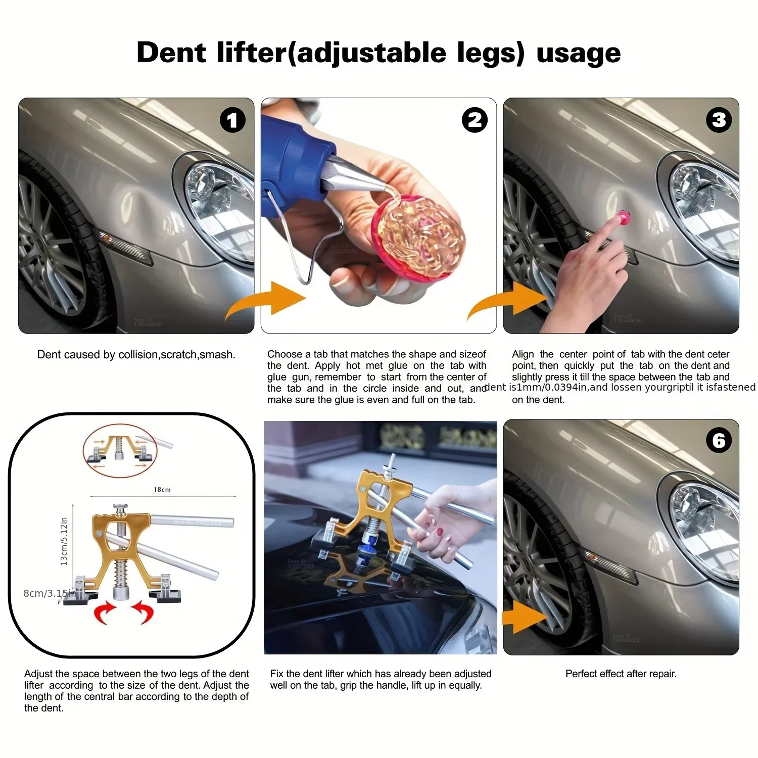 PWSAuto Body Dent Repair Kit C - Dent Repair Puller recensie en prijs