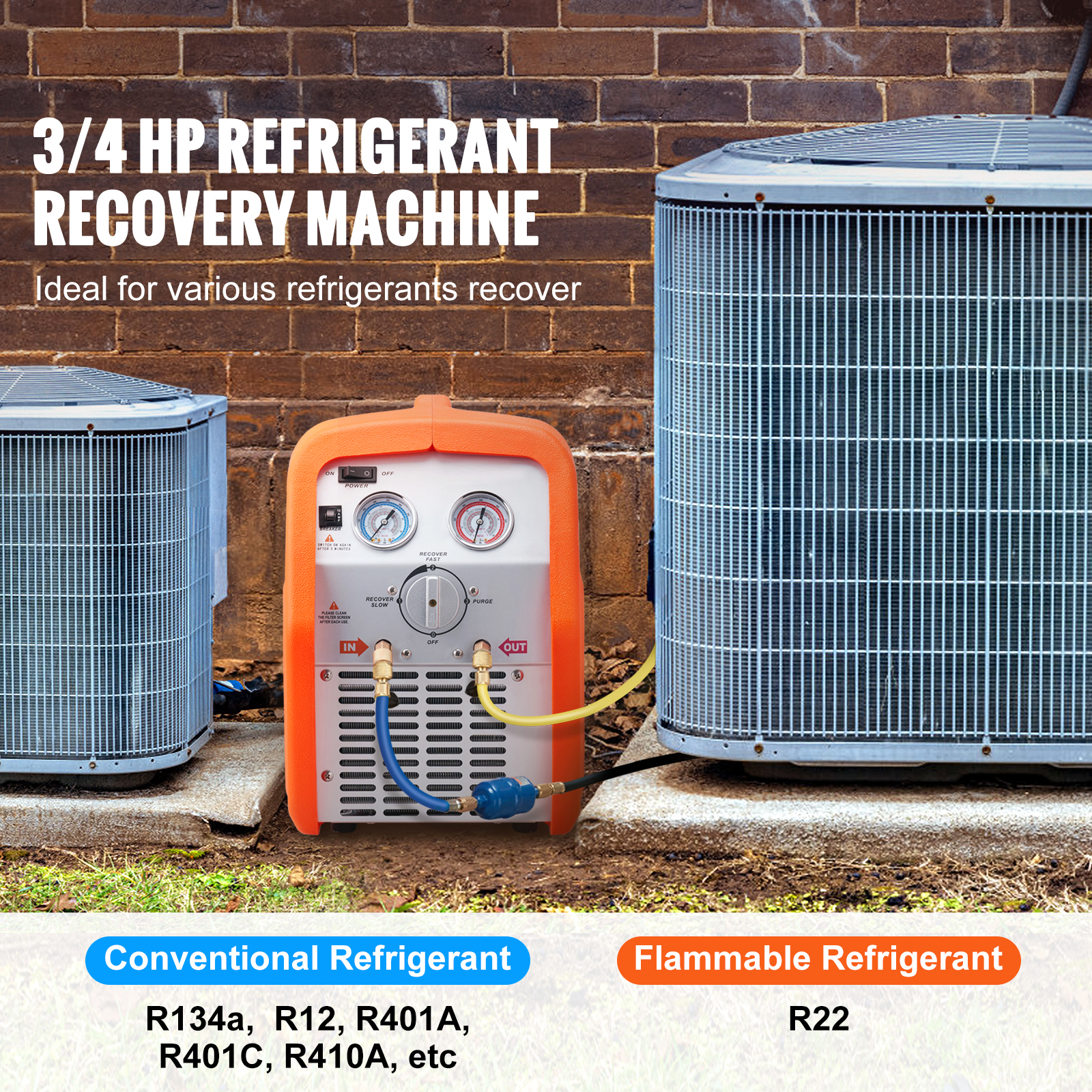 3/4 1HP Refrigerant Recovery M - Coolant Flush Machine recensie en prijs