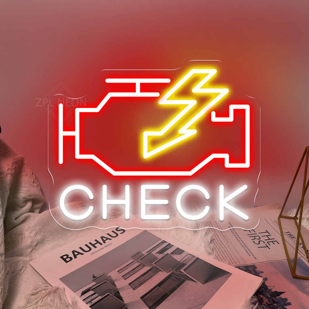 Check Engine Neon Sign Led Lig - Auto Repair Shop Signs recensie en prijs