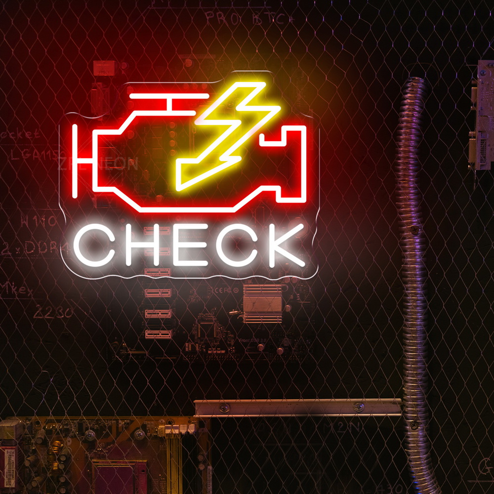 Check Engine Neon Sign Led Lig - Auto Repair Shop Signs recensie en prijs
