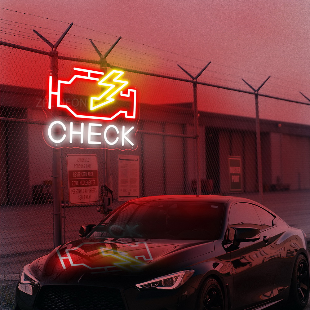 Check Engine Neon Sign Led Lig - Auto Repair Shop Signs recensie en prijs