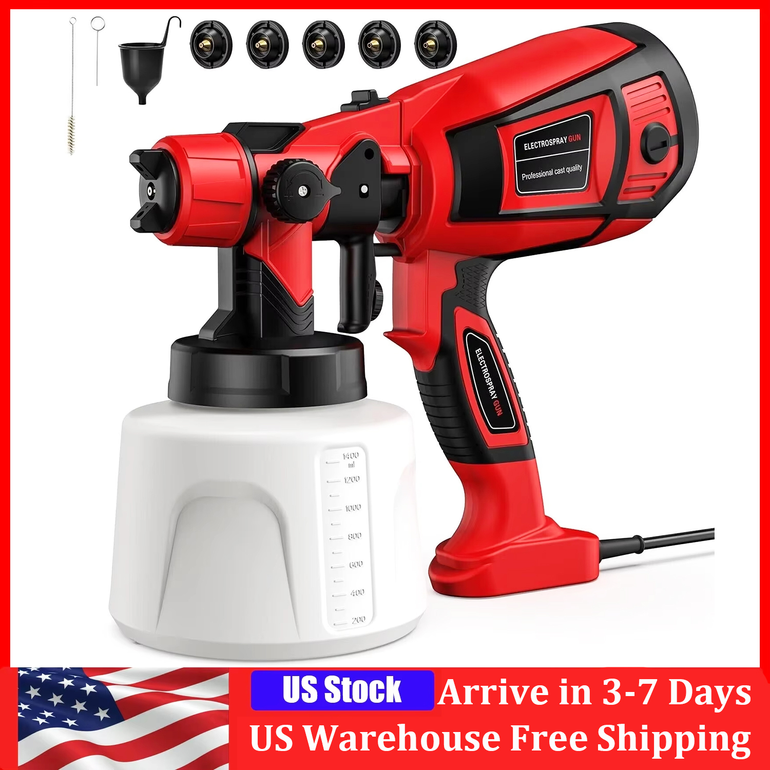 1400ML Electric Spray Gun 850W - Heat Gun Paint Strip recensie en prijs