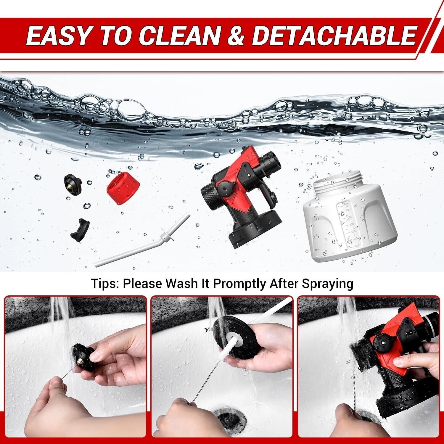 1400ML Electric Spray Gun 850W - Heat Gun Paint Strip recensie en prijs