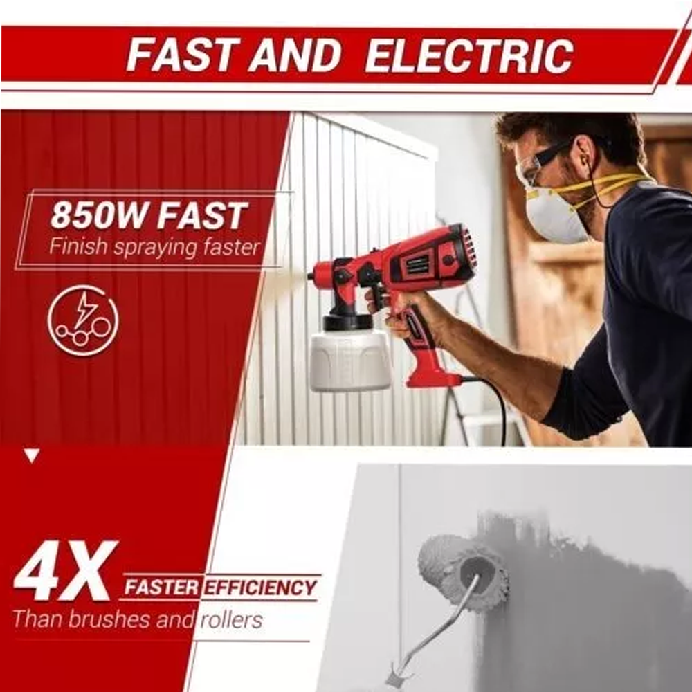 1400ML Electric Spray Gun 850W - Heat Gun Paint Strip recensie en prijs