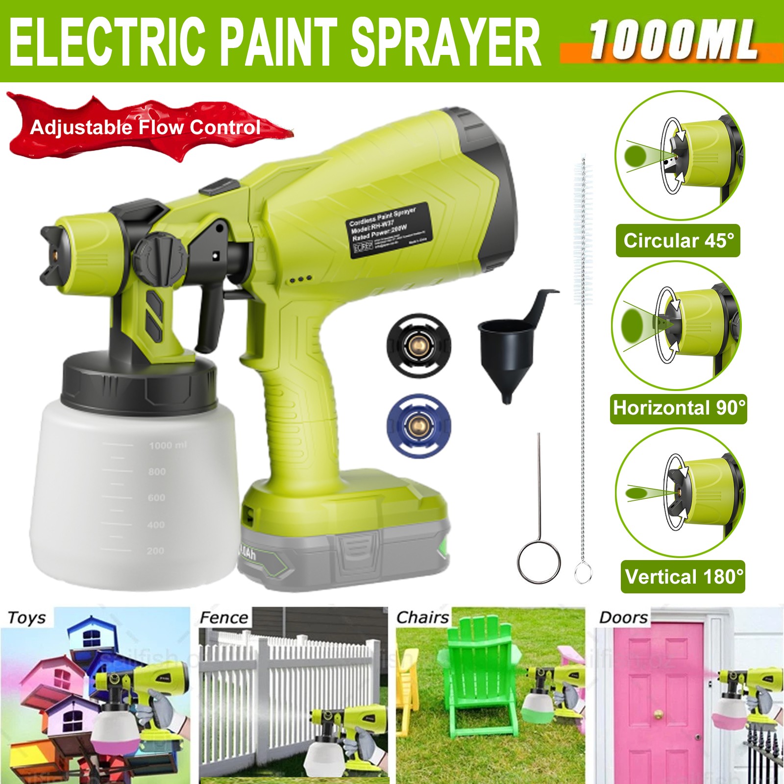 1000ML Cordless Electric Spray - Heat Gun Paint Strip recensie en prijs