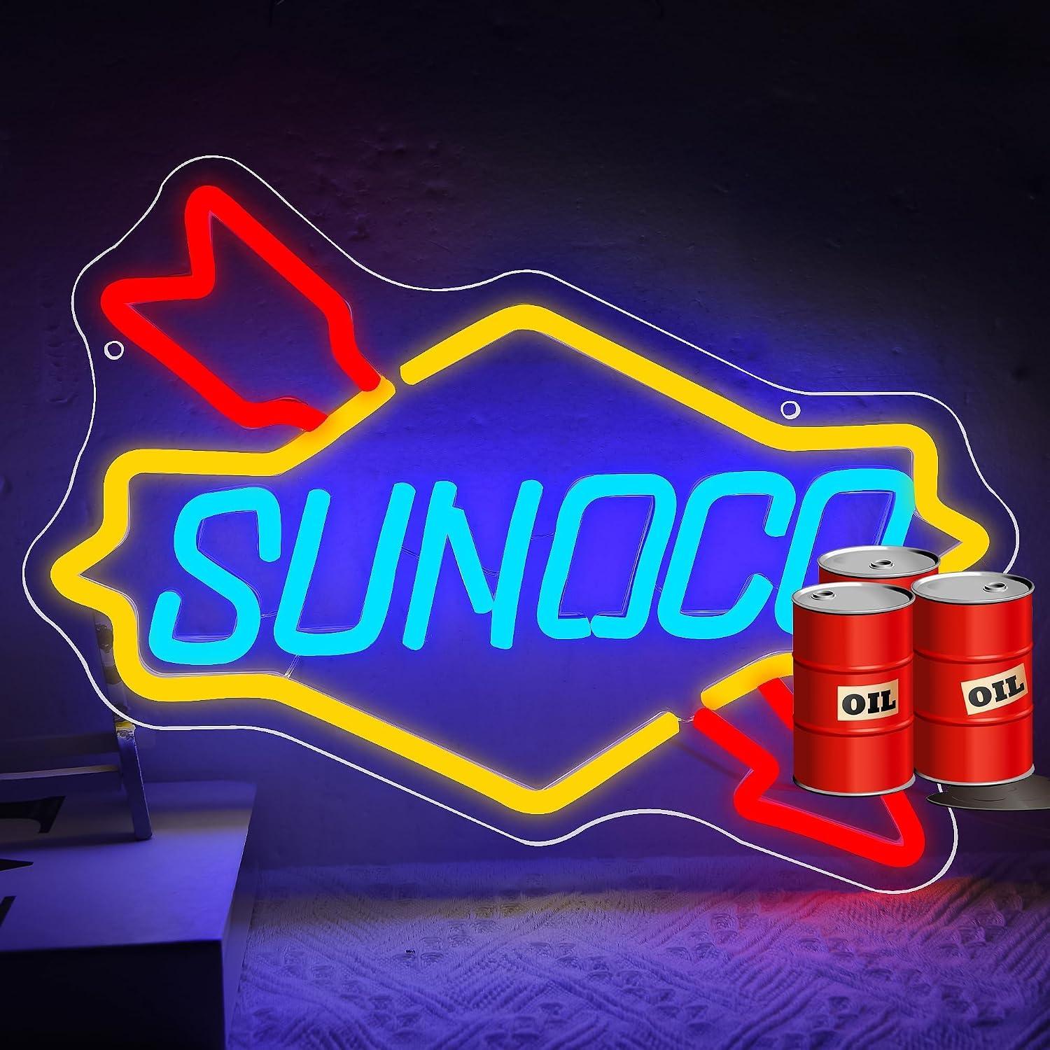 Gas Station Neon Sign Oil USB  - Auto Repair Shop Signs recensie en prijs