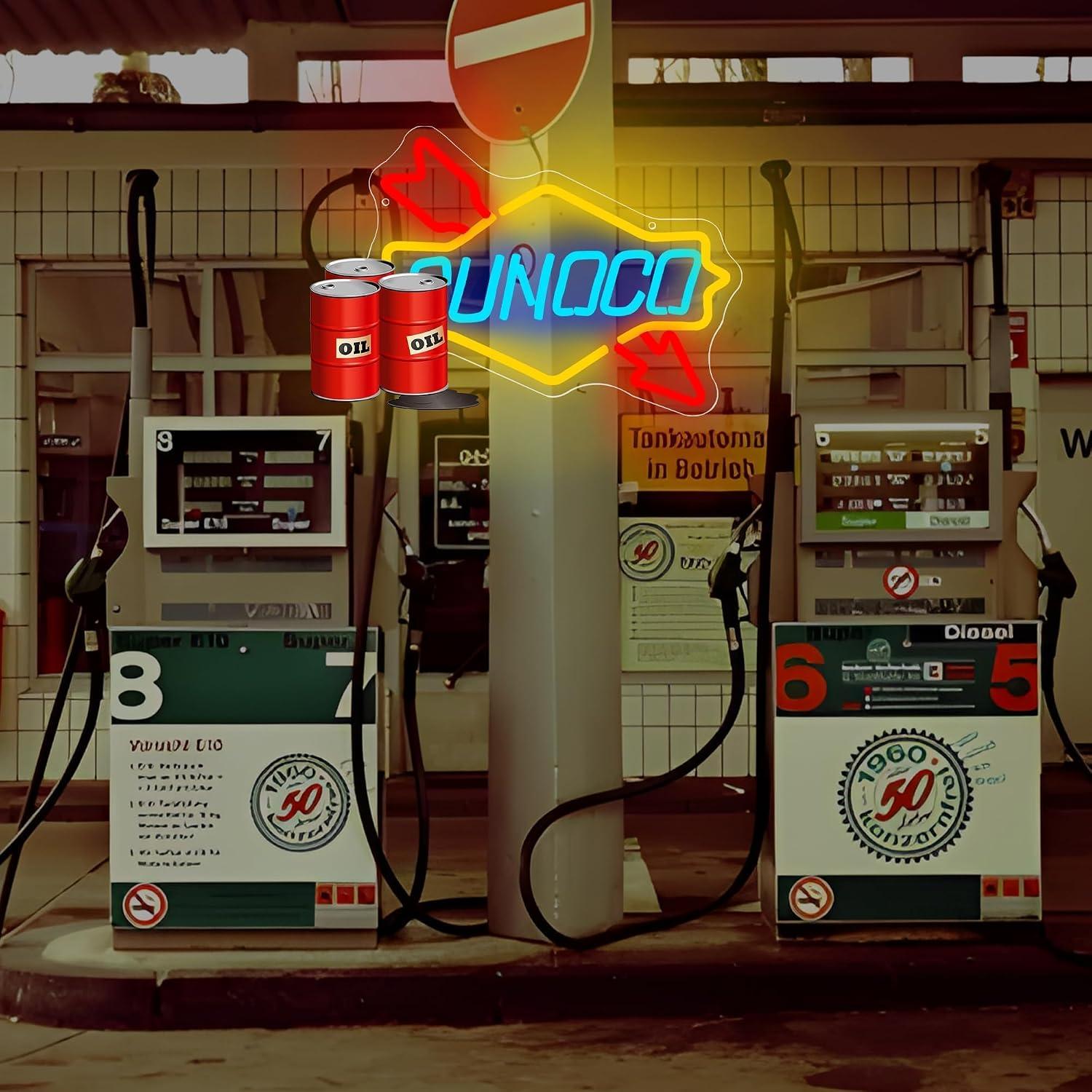 Gas Station Neon Sign Oil USB  - Auto Repair Shop Signs recensie en prijs