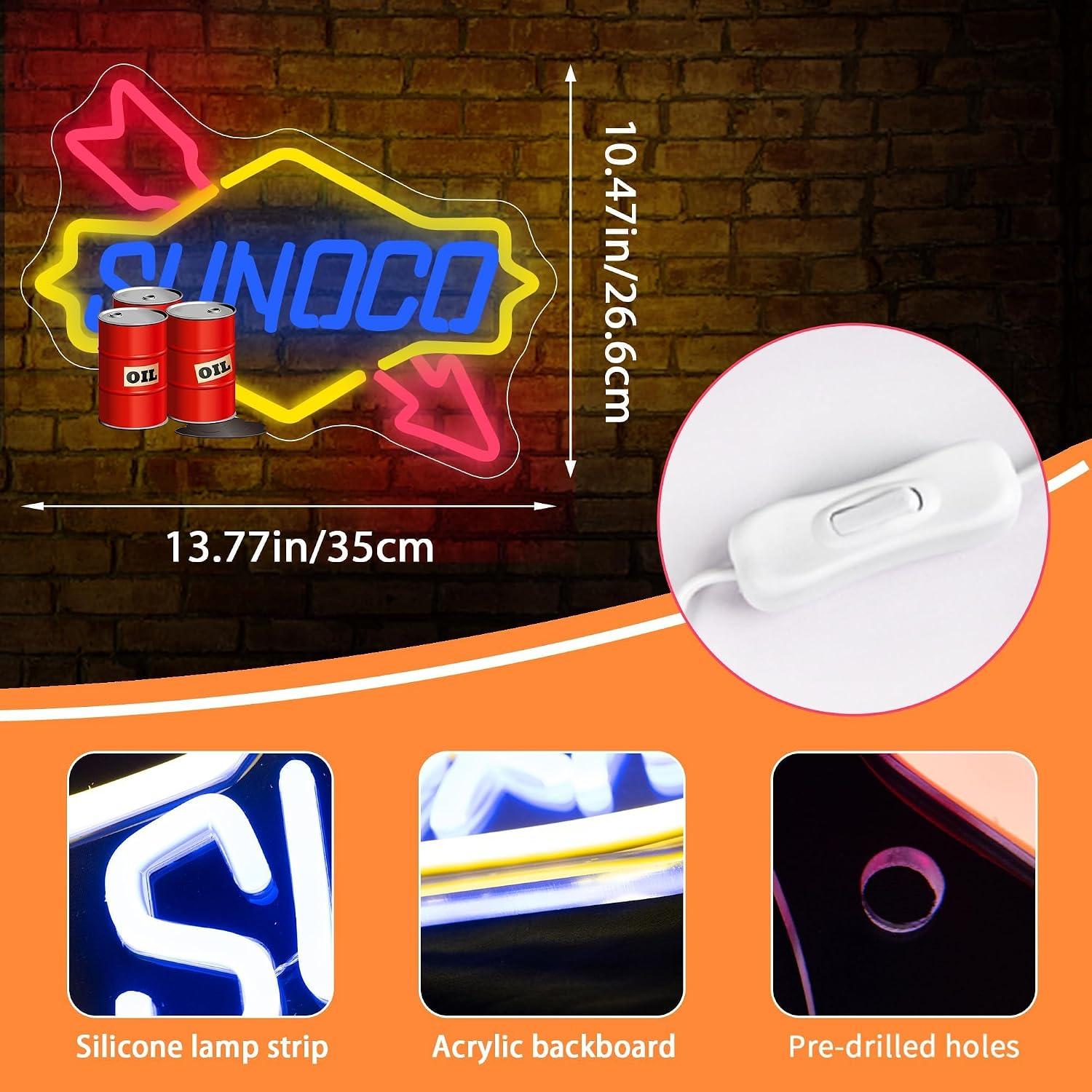 Gas Station Neon Sign Oil USB  - Auto Repair Shop Signs recensie en prijs