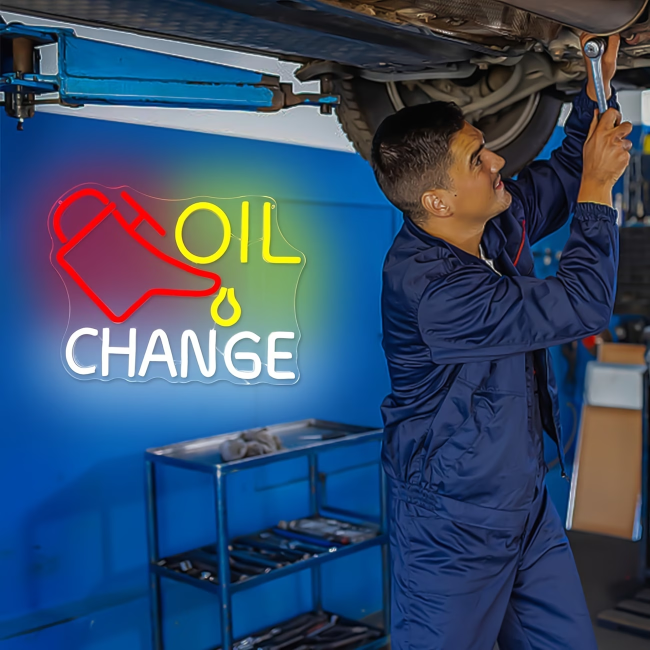 Oil Change Neon Sign Garage Ne - Auto Repair Shop Signs recensie en prijs